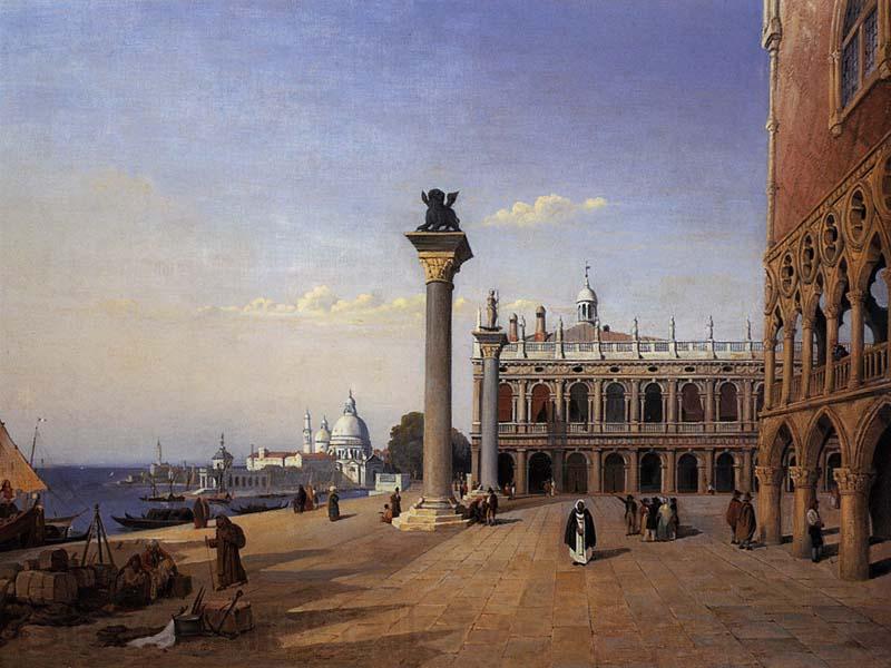 Jean Baptiste Camille  Corot Venise, La Piazetta